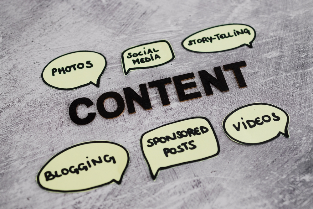 Different types of content